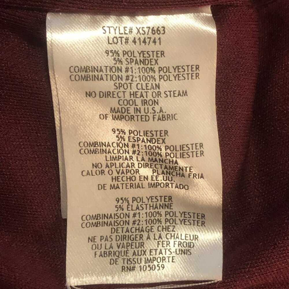 XSCAPE Burgundy Beaded Cape Dress | Elegant Evening Cocktail Dress | Size 12 - Picture 10 of 11